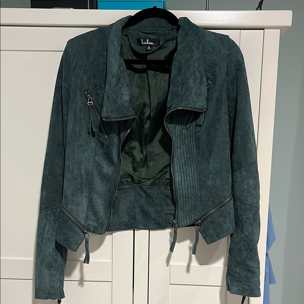 Lulu's Green Suede Jacket